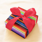 メキシコ毛布フィエスタストライプスカラフルラペ ラッピングペーパー