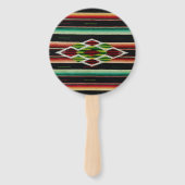 メキシコ毛布フィ伝統的エスタスペインのセラペ ハンドファン (裏面)