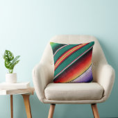 メキシコ毛布プリント対角ストライプ クッション (椅子)