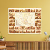 メキシコ民族誌図 キャンバスプリント (インサイチュ (リビング))