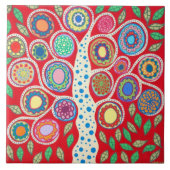 メキシコ民芸の生命の樹は台所をタイルを張ります タイル (正面)