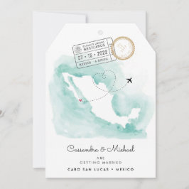 メキシコ水彩地図 |カボ |行き先結婚式
