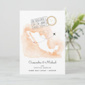 メキシコ水彩地図 |カボ |行き先結婚式 (スタンド正面)