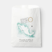 メキシコ水彩地図 |カボ |行き先結婚式 フェイバーバッグ (正面)