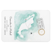 メキシコ水彩地図 |カボ |行き先結婚式 マグネット (横)