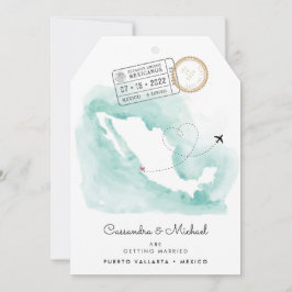 メキシコ水彩地図 |プエルト・バラルタ | 結婚s