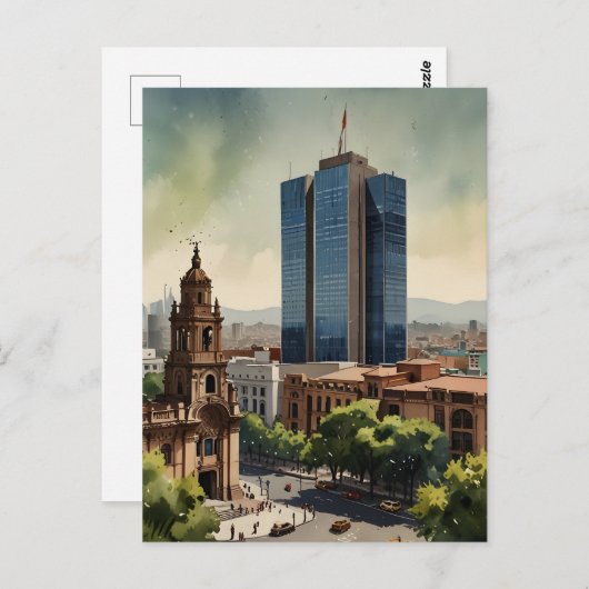 メキシコ水彩画 ポストカード (正面/裏面)