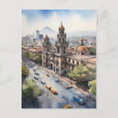 メキシコ水彩画 ポストカード (正面)