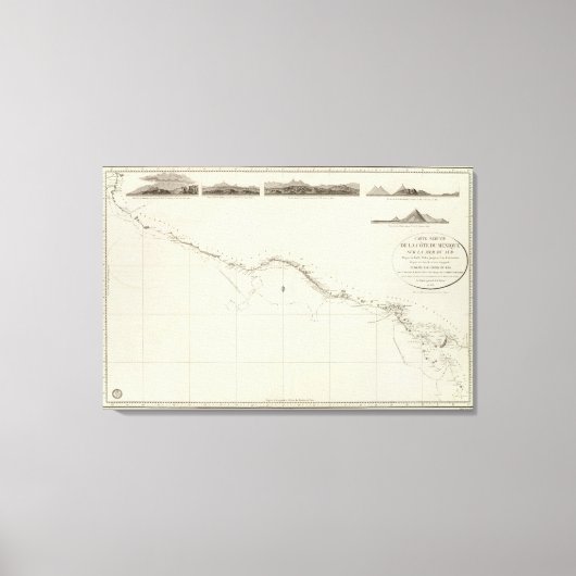 メキシコ沿岸 キャンバスプリント (正面)