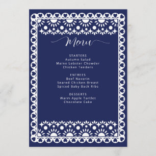 メキシコ海軍パペルピカドボホブライダルシャワー メニュー