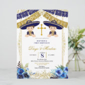 メキシコ海軍ブルーと金ゴールドチャロツインズ招待状 招待状 (スタンド正面)