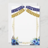 メキシコ海軍ブルーと金ゴールドチャロ・ビッグボーイ 招待状 (裏面)