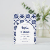 メキシコ海軍ブルータラベラのタイルが日付を保存 案内ポストカード (スタンド正面)