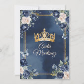 メキシコ海軍ブルー&ホワイトローゼガールキンセアニラ 招待状 (裏面)