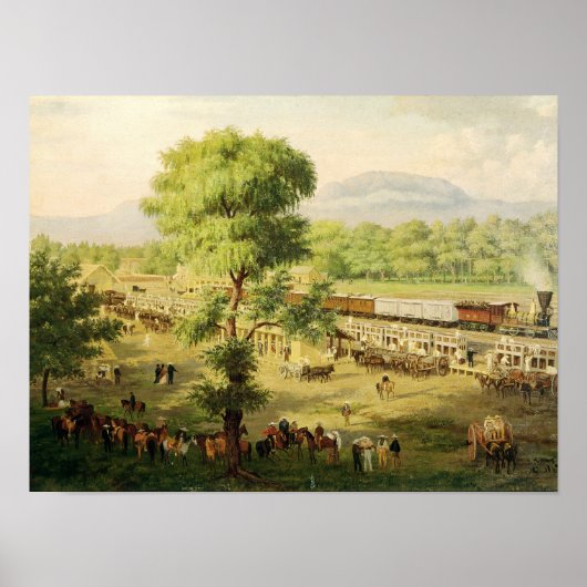 メキシコ渓谷の鉄道、1869年 ポスター (正面)