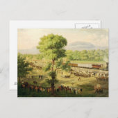 メキシコ渓谷の鉄道、1869年 ポストカード (正面/裏面)