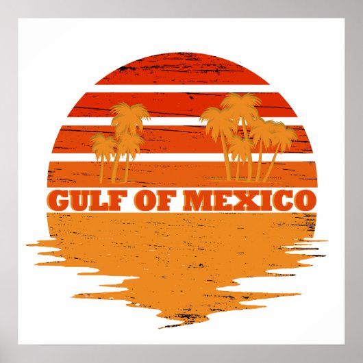 メキシコ湾で塩気のあるビンテージスタイルに ポスター (正面)