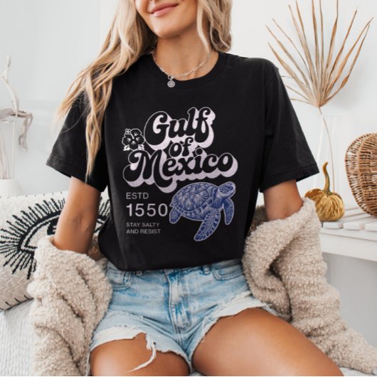 メキシコ湾のウミガメ、塩気のある生活を続けて抵抗せよ Tシャツ