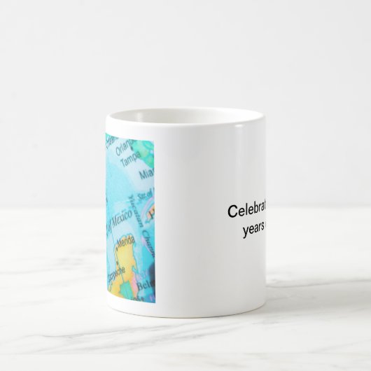 メキシコ湾の地図マグカップ コーヒーマグカップ (中央)