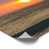 メキシコ湾の夕日 ポスター (角)