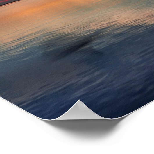 メキシコ湾の夕日 ポスター (角)