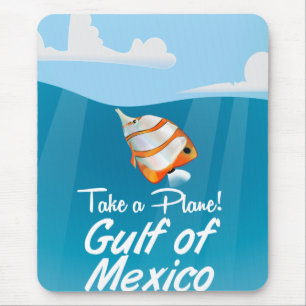 メキシコ湾の旅行のポスター漫画 マウスパッド
