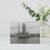 メキシコ湾の石油掘削装置 ポストカード (スタンド正面)