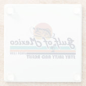 メキシコ湾は塩辛く耐える魚釣り ガラスコースター (裏面)