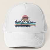 メキシコ湾は塩辛く耐える魚釣り キャップ (正面)