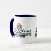 メキシコ湾は塩辛く耐える魚釣り マグカップ (正面左)