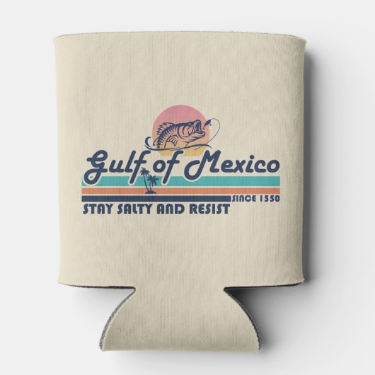 メキシコ湾は塩辛く耐える魚釣り 缶クーラー (裏面)