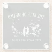 メキシコ湾は塩辛く耐え忍ぶ ガラスコースター (裏面)