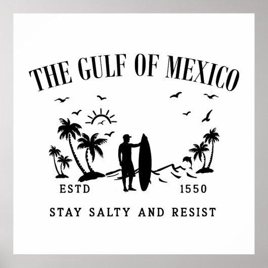 メキシコ湾は塩辛く耐え忍ぶ ポスター (正面)
