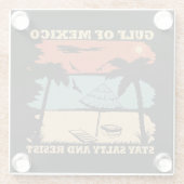 メキシコ湾は抵抗に強い塩辛を保つ ガラスコースター (裏面)