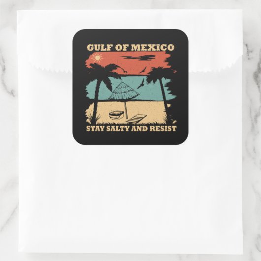 メキシコ湾は抵抗に強い塩辛を保つ スクエアシール (バッグ)