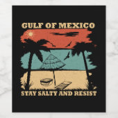 メキシコ湾は抵抗に強い塩辛を保つ ワインラベル (シングルラベル)