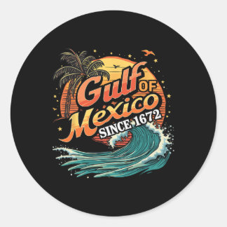 メキシコ湾は永遠に私をビーチTシャツに連れて行く ラウンドシール