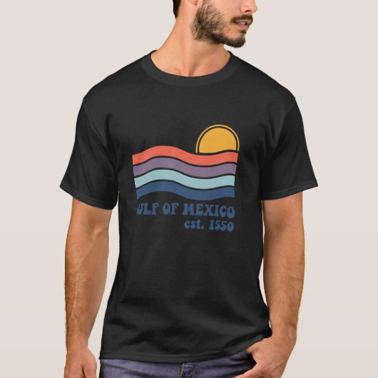 メキシコ湾は1550アメリカの地図をおもしろい樹立した Tシャツ (正面)