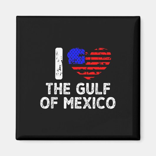 メキシコ湾を永遠に愛しメキシコ湾をハート マグネット (正面)