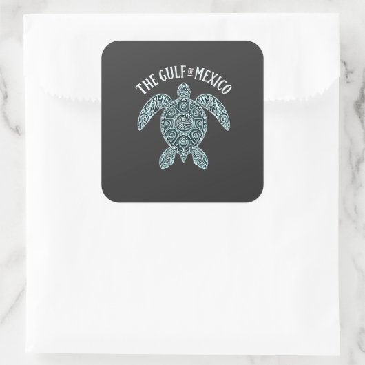 メキシコ湾ウミガメ海ラティーノ スクエアシール (バッグ)