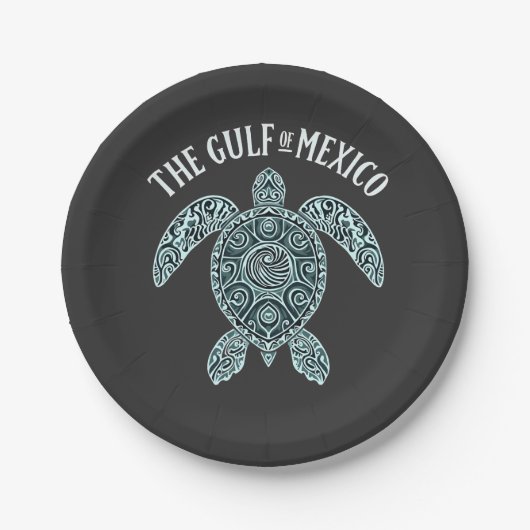 メキシコ湾ウミガメ海ラティーノ ペーパープレート (正面)