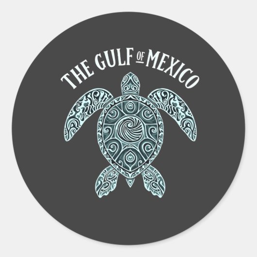 メキシコ湾ウミガメ海ラティーノ ラウンドシール (正面)