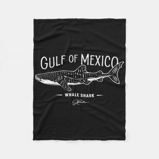メキシコ湾ジンベイザメ フリースブランケット (正面)