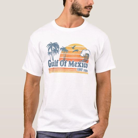 メキシコ湾フォーエバーTシャツ レトロビーチの雰囲気 Tシャツ (正面)