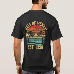 メキシコ湾レトロビンテージビーチ メンズ レディース Tシャツ
