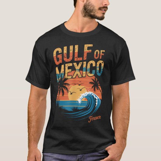 メキシコ湾レトロビンテージ メキシコ湾 Tシャツ (正面)