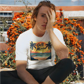 メキシコ湾レトロ旅行ポスタースタイル Tシャツ