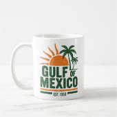 メキシコ湾レトロ旅行記念品 コーヒーマグカップ (左)