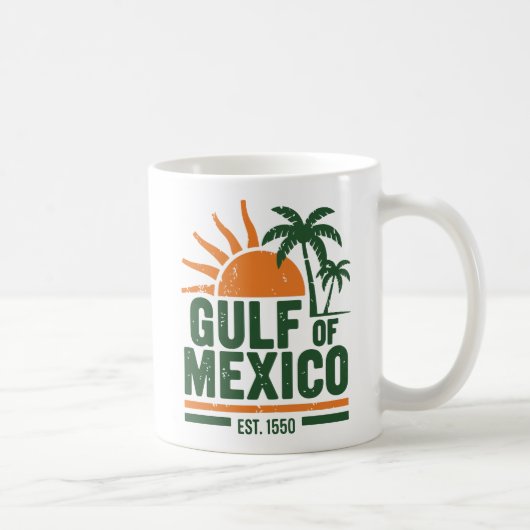 メキシコ湾レトロ旅行記念品 コーヒーマグカップ (右)