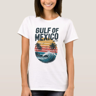 メキシコ湾ヴィンテージサーフ – レトロビーチデザイン Tシャツ